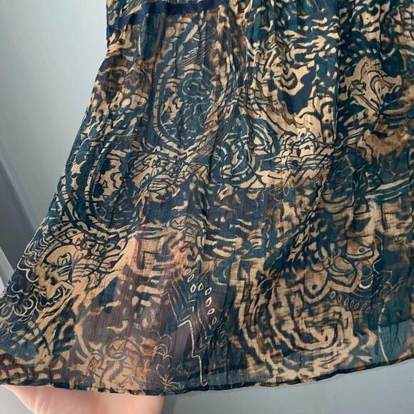 Stamp 10 Babydoll Top Size 10 Sheer Dark Earthy Popover Boho Fairy Grunge Y2K - Picture 5 of 10